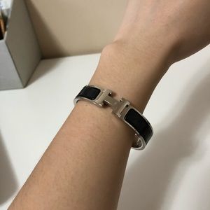 Clic H Bracelet - PM - BLACK/SILVER